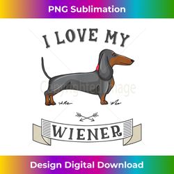 I LOVE MY WIENER, Dachshund Weiner Dog, Funny Dachshund - Minimalist Sublimation Digital File - Striking & Memorable Impressions