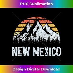 Vintage Retro NM New Mexico Mountain State - Futuristic PNG Sublimation File - Channel Your Creative Rebel