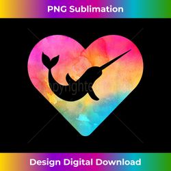 or Girls Narwhal Tie Dye Watercolor - Luxe Sublimation PNG Download - Tailor-Made for Sublimation Craftsmanship