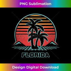 Florida Retro Palm Tree Beach 80s Style - Eco-Friendly Sublimation PNG Download - Elevate Your Style with Intricate Details