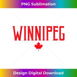 Winnipeg Canada Maple Leaf Vintage Red Text - Deluxe PNG Sublimation Download - Spark Your Artistic Genius