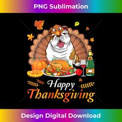 s English Bulldog Turkey Costume Wine Pie Pumpkin Thanksgiving - Crafted Sublimation Digital Download - Channel Your Creative Rebel