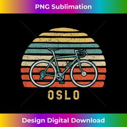 Vintage Retro Bike Oslo Norway Cyclist - Edgy Sublimation Digital File - Ideal for Imaginative Endeavors