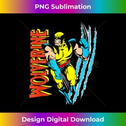 Marvel Wolverine Retro Claw Slash Vertical Logo Portrait - Sublimation-Optimized PNG File - Animate Your Creative Concepts
