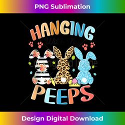 Hanging With My Peeps Rabbit Lover Easter Day Leopard - Sleek Sublimation PNG Download - Reimagine Your Sublimation Pieces