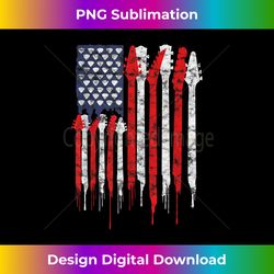 American Flag Guitar Red White Patriotic Music Lover - Urban Sublimation PNG Design - Striking & Memorable Impressions