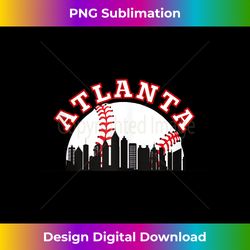 Atlanta Baseball Atlanta GA Cityscape ATL Skyline - Deluxe PNG Sublimation Download - Channel Your Creative Rebel