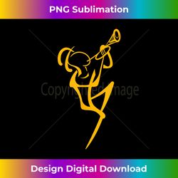 Line Art Trumpeter Jazz Musician - Sophisticated PNG Sublimation File - Immerse in Creativity with Every Design