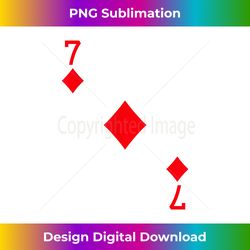 Seven of Diamonds Costume Halloween Deck of Cards - Deluxe PNG Sublimation Download - Access the Spectrum of Sublimation Artistry