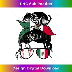 mexico baseball mom mothers day mexican baseball girl - urban sublimation png design - lively and captivating visuals