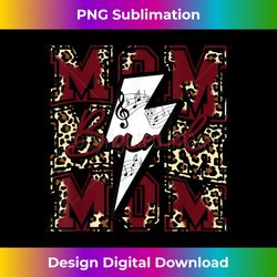 Band Mom Marching Band Lightning Bolt Leopard Maroon - Sublimation-Optimized PNG File - Crafted for Sublimation Excellence