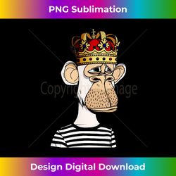 king hat monkey animal chimpanzee prison primate gorilla nft - minimalist sublimation digital file - crafted for sublimation excellence