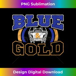 Blue & Gold Game Day Group School & College Football - Deluxe PNG Sublimation Download - Customize with Flair