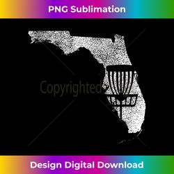 Florida Disc Golf State with Basket Distressed Graphic - Minimalist Sublimation Digital File - Reimagine Your Sublimation Pieces