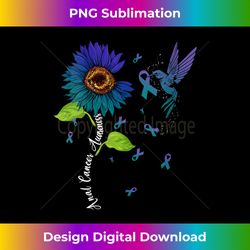 s Hummingbird With Sunflower Anal Cancer Awareness Day Warrior - Crafted Sublimation Digital Download - Chic, Bold, and Uncompromising