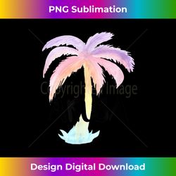 Aruba Watercolor Palm Tree T - Summer Pastel Color - Luxe Sublimation PNG Download - Animate Your Creative Concepts