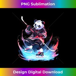 Hockey Player Panda Hockey Stick Goalie Panda Bear - Edgy Sublimation Digital File - Channel Your Creative Rebel