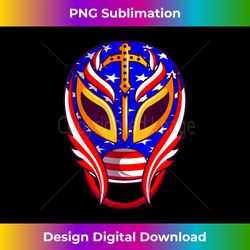 lucha libre mexicana - mexican wrestler mask american flag - futuristic png sublimation file - challenge creative boundaries