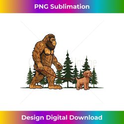 Funny Cockapoo Bigfoot Dog Walking Dog Mom Dad - Urban Sublimation PNG Design - Striking & Memorable Impressions