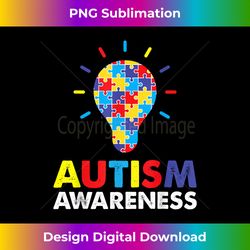 Autism Awareness Month Autistic Multi-Colored Puzzle Pieces - Futuristic PNG Sublimation File - Pioneer New Aesthetic Frontiers