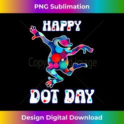 Happy Dot Day Dancing Happy Frog International Dot Day - Urban Sublimation PNG Design - Access the Spectrum of Sublimation Artistry