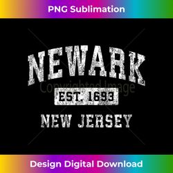 Newark New Jersey NJ Vintage Established Sports Design - Bohemian Sublimation Digital Download - Elevate Your Style with Intricate Details