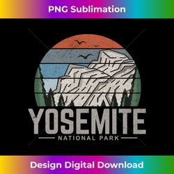 Vintage Retro Yosemite National Park Hiking T - Artisanal Sublimation PNG File - Lively and Captivating Visuals