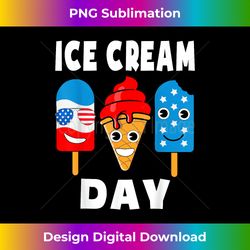 Ice Cream Day Summer American Ice Pops 4th of July Matching - Classic Sublimation PNG File - Tailor-Made for Sublimation Craftsmanship