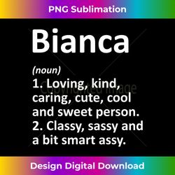BIANCA Definition Personalized Name Funny Birthday Idea - Bespoke Sublimation Digital File - Customize with Flair