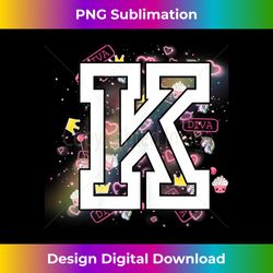 Letter K Clothing For a Girl Who's Name Starts With K - Urban Sublimation PNG Design - Chic, Bold, and Uncompromising