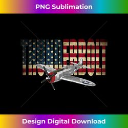 P-47 Thunderbolt US American Flag T - Minimalist Sublimation Digital File - Elevate Your Style with Intricate Details