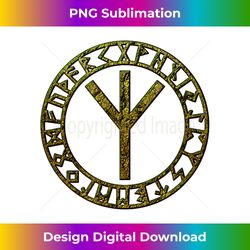 Algiz Vikings Runes Norse Elhaz Odin Thor Vegvisir - Sublimation-Optimized PNG File - Pioneer New Aesthetic Frontiers