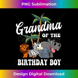 Grandma of the Birthday Boy Zoo Bday Safari Celebration - Eco-Friendly Sublimation PNG Download - Challenge Creative Boundaries