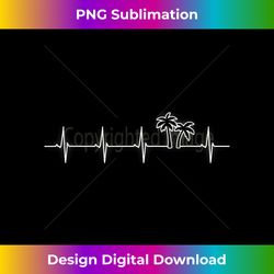 Palm Tree Heartbeat Vacation s - Crafted Sublimation Digital Download - Tailor-Made for Sublimation Craftsmanship