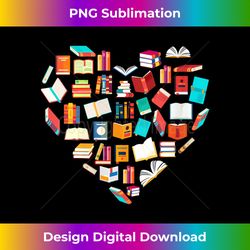 s Book Lover Heart Shape Reading Club Librarian Bookworm - Deluxe PNG Sublimation Download - Animate Your Creative Concepts