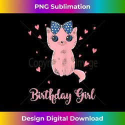 Cat Birthday Girl Princess , Cute Birthday Outfit - Urban Sublimation PNG Design - Crafted for Sublimation Excellence
