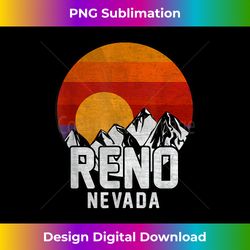 Reno Nevada Retro Mountain Sunset design - Chic Sublimation Digital Download - Customize with Flair