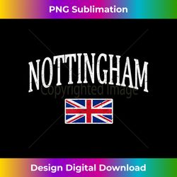 Nottingham England English Flag Tourist Souvenir - Futuristic PNG Sublimation File - Craft with Boldness and Assurance