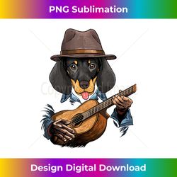 Acoustic Guitar Dachshund Guitar Player Wiener Sausage Dog - Innovative PNG Sublimation Design - Immerse in Creativity with Every Design