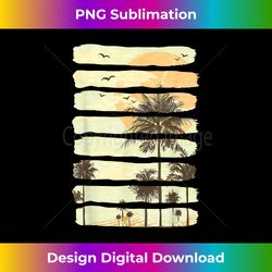 Summer Sunset Palm Tree Ocean and Beach - Luxe Sublimation PNG Download - Immerse in Creativity with Every Design