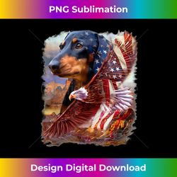 Dachshund American Flag 4th July Independence Eagle - Futuristic PNG Sublimation File - Access the Spectrum of Sublimation Artistry