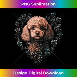 Toy Poodle Love Heart for Valentines Day on Poodle Lover - Luxe Sublimation PNG Download - Access the Spectrum of Sublimation Artistry