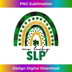 One Lucky SLP Rainbow St Patricks Day Shamrock - Chic Sublimation Digital Download - Customize with Flair