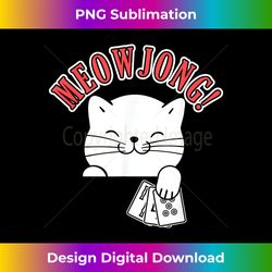 Mahjong Cat Player China Board Game Mah-Jongg Solitaire - Chic Sublimation Digital Download - Tailor-Made for Sublimation Craftsmanship