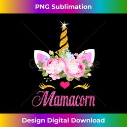 Mamacorn Unicorn Mama t- Mother's day Birthday - Eco-Friendly Sublimation PNG Download - Pioneer New Aesthetic Frontiers