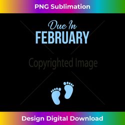Due In February Baby Announcement Boy - Minimalist Sublimation Digital File - Channel Your Creative Rebel