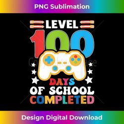 100 Days of School Completed Gamer s Boy Level Up Gaming - Innovative PNG Sublimation Design - Reimagine Your Sublimation Pieces