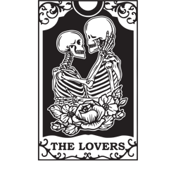 The Lovers SVG The Lovers Tarot Card SVG Skeleton Lovers SVG Valentine Skeletons SVG Tarot Card SVG