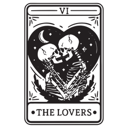 The Lovers SVG The Lovers Tarot Card SVG Skeleton Lovers SVG Valentine Skeletons SVG Tarot Card SVG