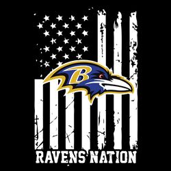 Baltimore Ravens Nation Football US Flag SVG